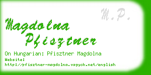 magdolna pfisztner business card